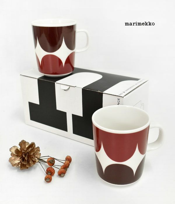 HÄRKÄ MUG 2.5DL 2PCS White , dark wine, dark red 072022 133