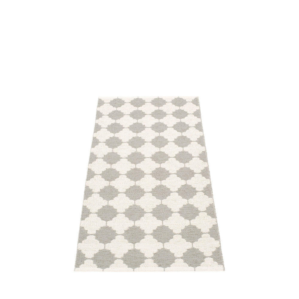 70x150cm / 2.25x5ft MARRE RUG - WARM GREY/VANILLA/MUSTARD EDGE