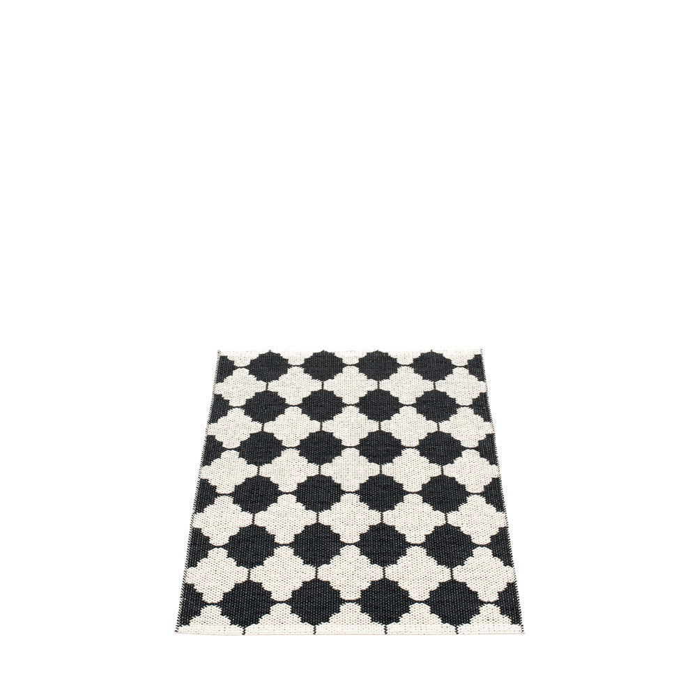 70x90cm / 2.25x3ft MARRE RUG - BLACK/VANILLA/CORAL EDGE