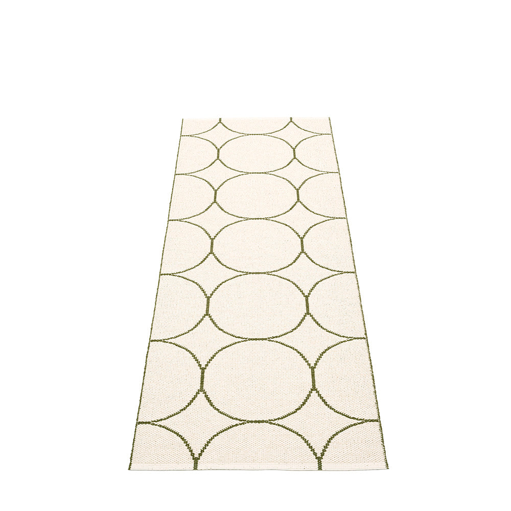 70x200cm  /  2.25x6.5ft BOO RUG - DARK OLIVE/VANILLA