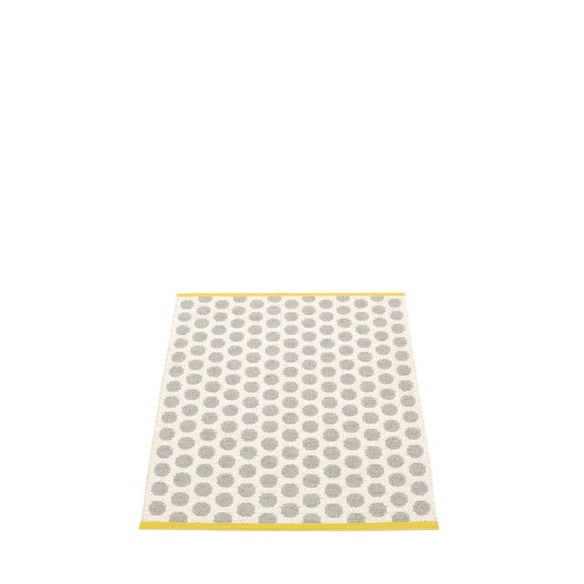 70x90cm / 2.25x3ft NOA RUG- WARM GREY/VANILLA/MUSTARD EDGE