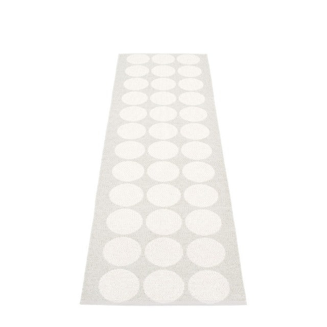 70x240cm / 2.25x8ft HUGO RUG- WHITE METALLIC/FOSSIL GREY