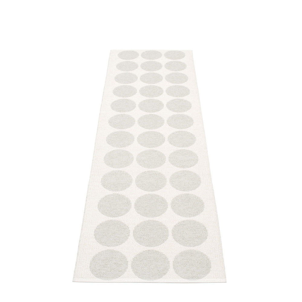 70x240cm / 2.25x8ft HUGO RUG- WHITE METALLIC/FOSSIL GREY