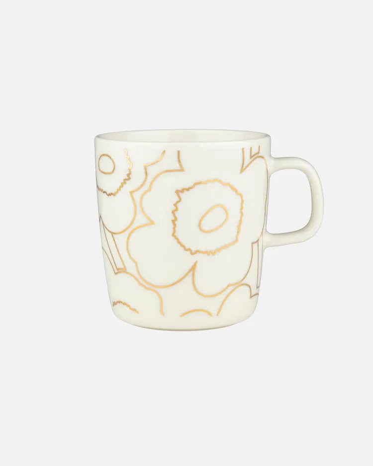 Oiva / Piirto Unikko Muki 4 Dl mug white gold