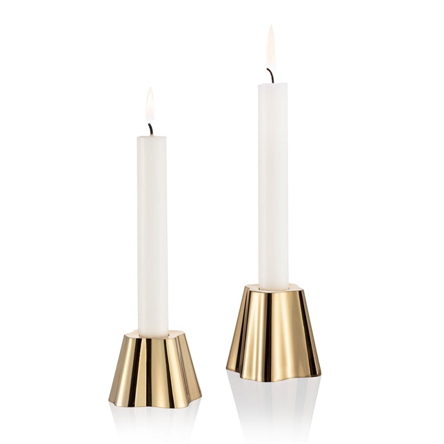 Aalto Candle Holder 50+65mm 2+2.6" Brass Set/2