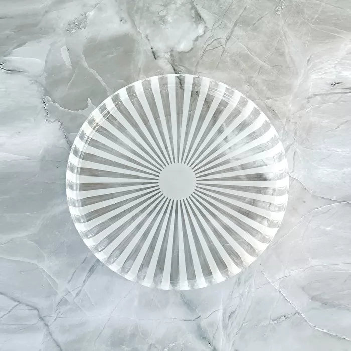 DOLCEVITA ROUND TRAY Ø 31 Pearl white