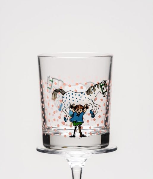 Pippi and the Horse drinking glass 2 dl