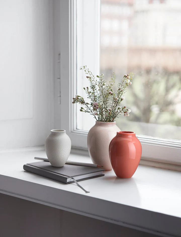 Knabstrup Bud Vase, White, Rose and Coral, Set of 3