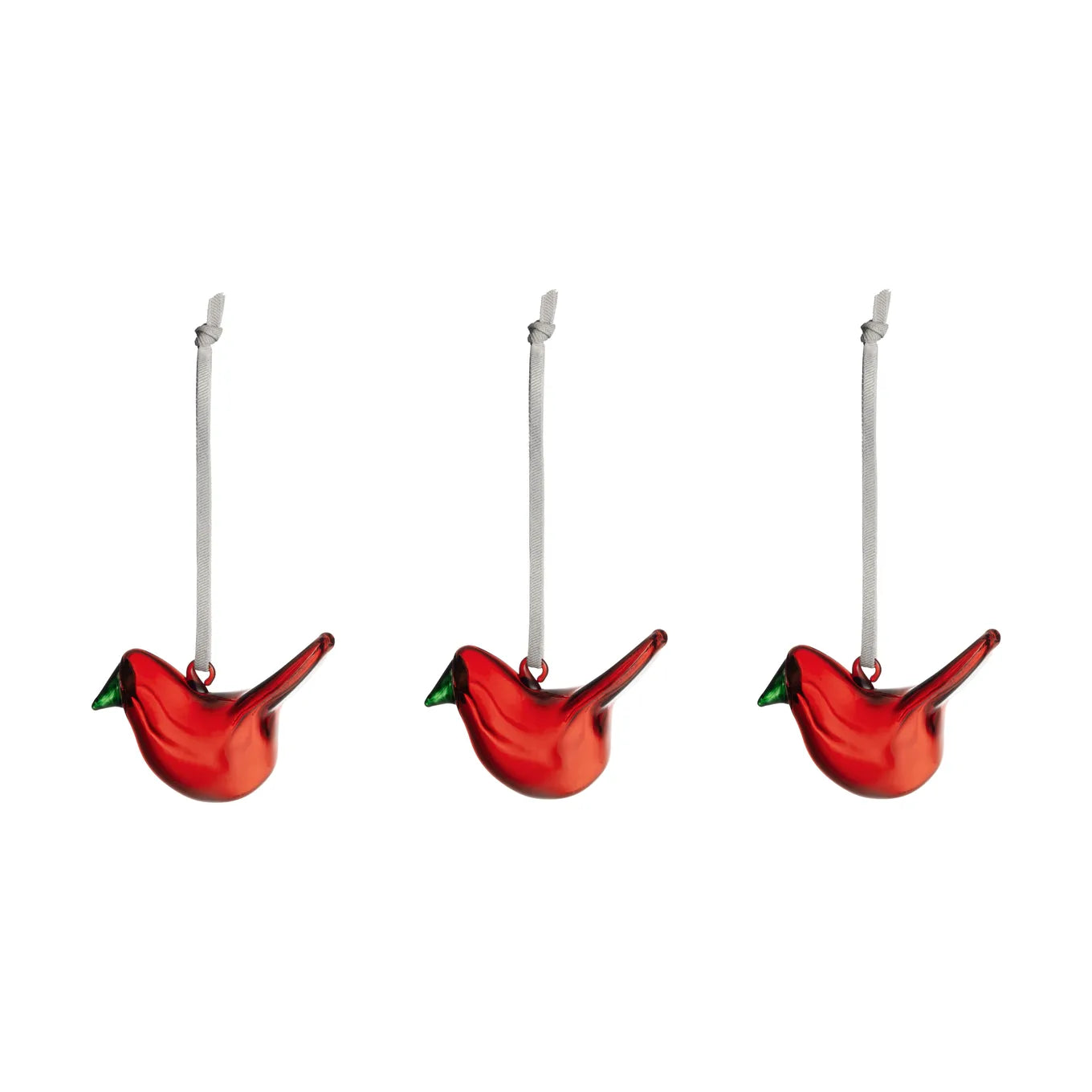 Iittala glass birds bird 3-pack Red