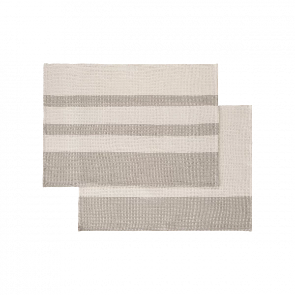 GANO Set of 2 Tea Towels 70 x 50 cm - Color Moonbeam / Mourning Dove