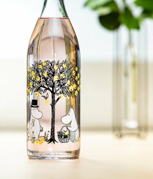 Moomin glass bottle Apples 1L