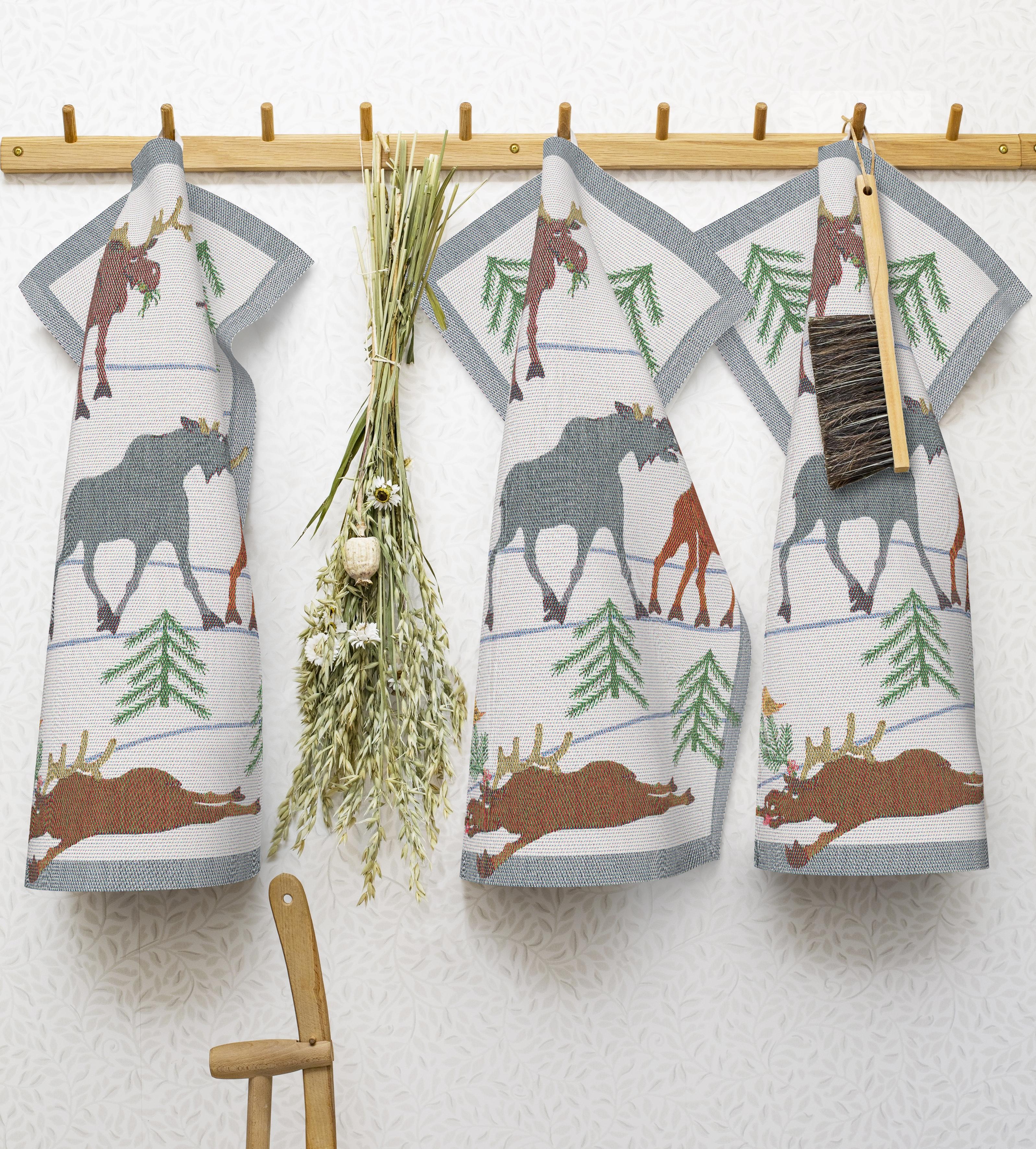 Tea towel 35X50 Christmas Clumsy Moose