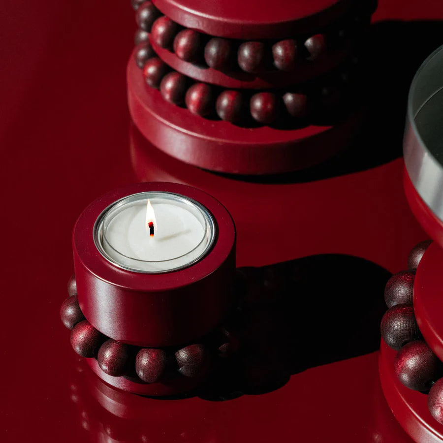 Candleholder Prinsessa tealight  burgundy