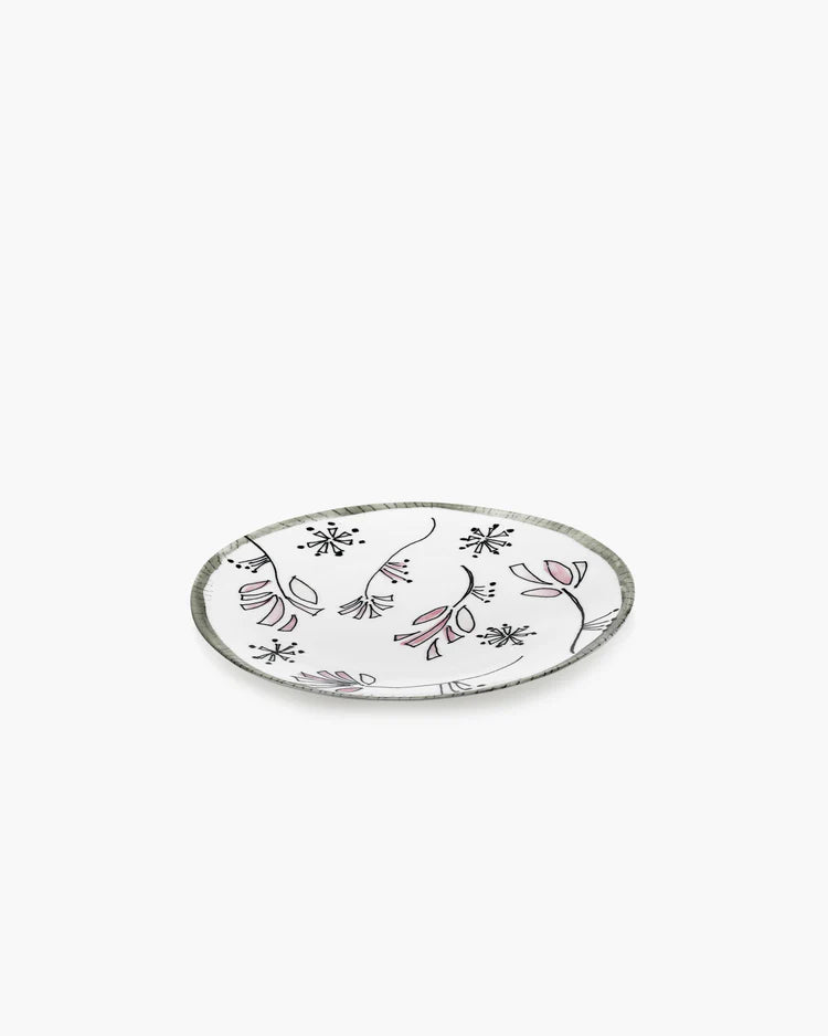 Marni Midnight Flower Plate M Fiore Rosa Mf pink  black