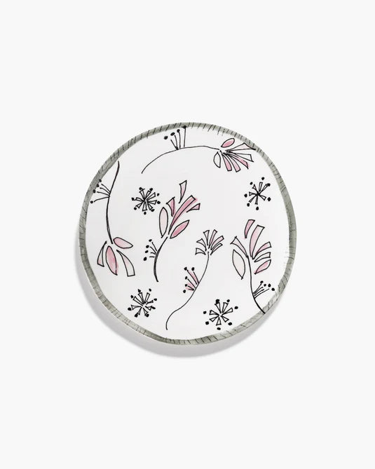 Marni Midnight Flower Plate M Fiore Rosa Mf pink  black