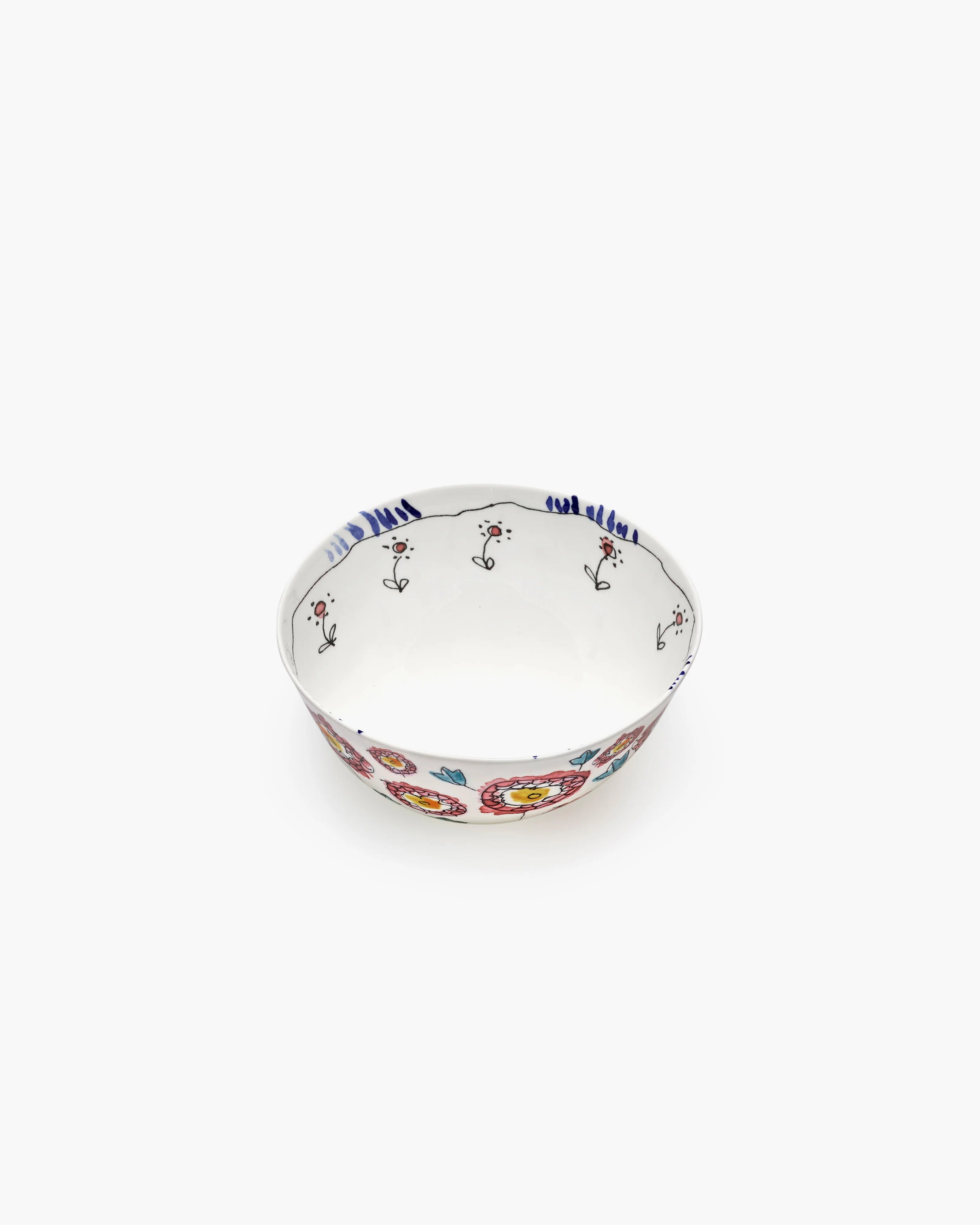 Marni Midnight Flower Bowl L Anemone milk