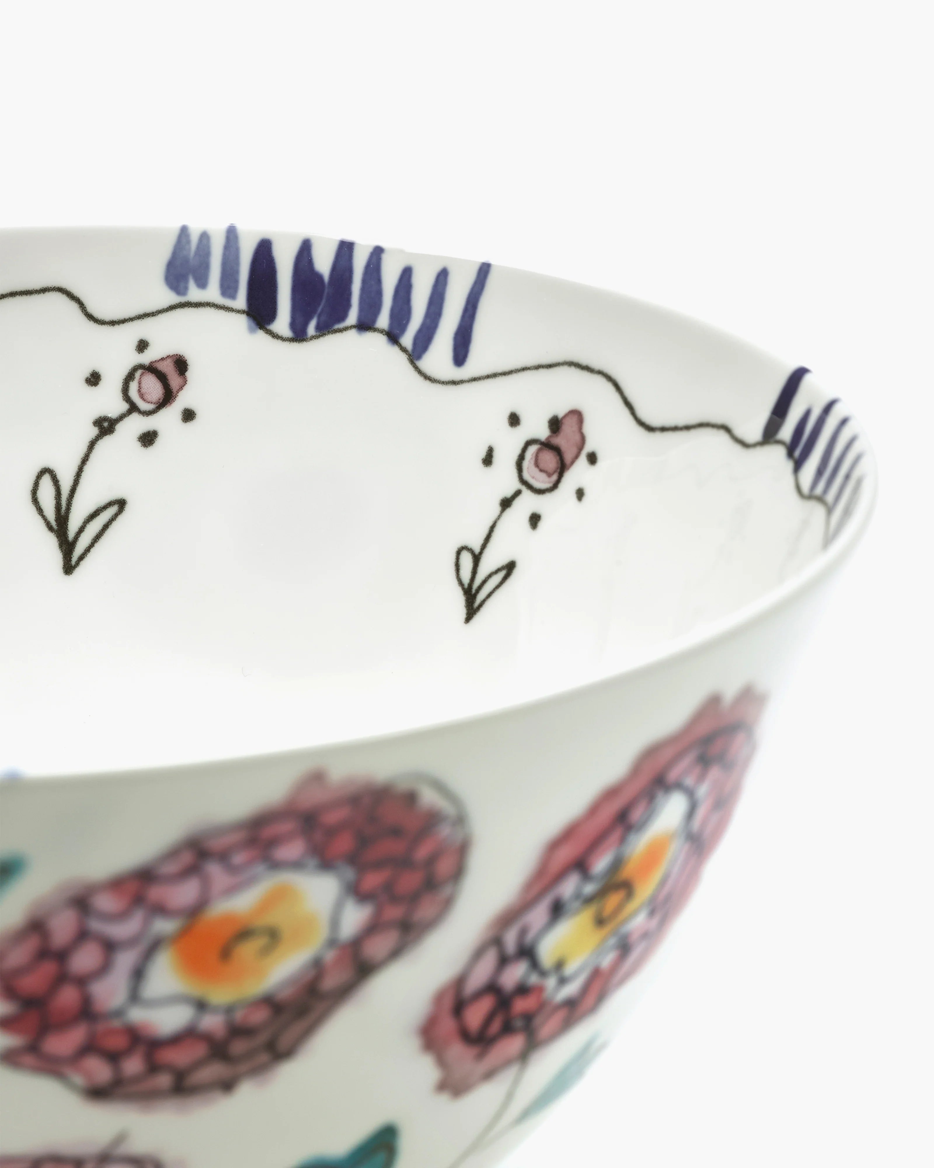 Marni Midnight Flower Bowl L Anemone milk