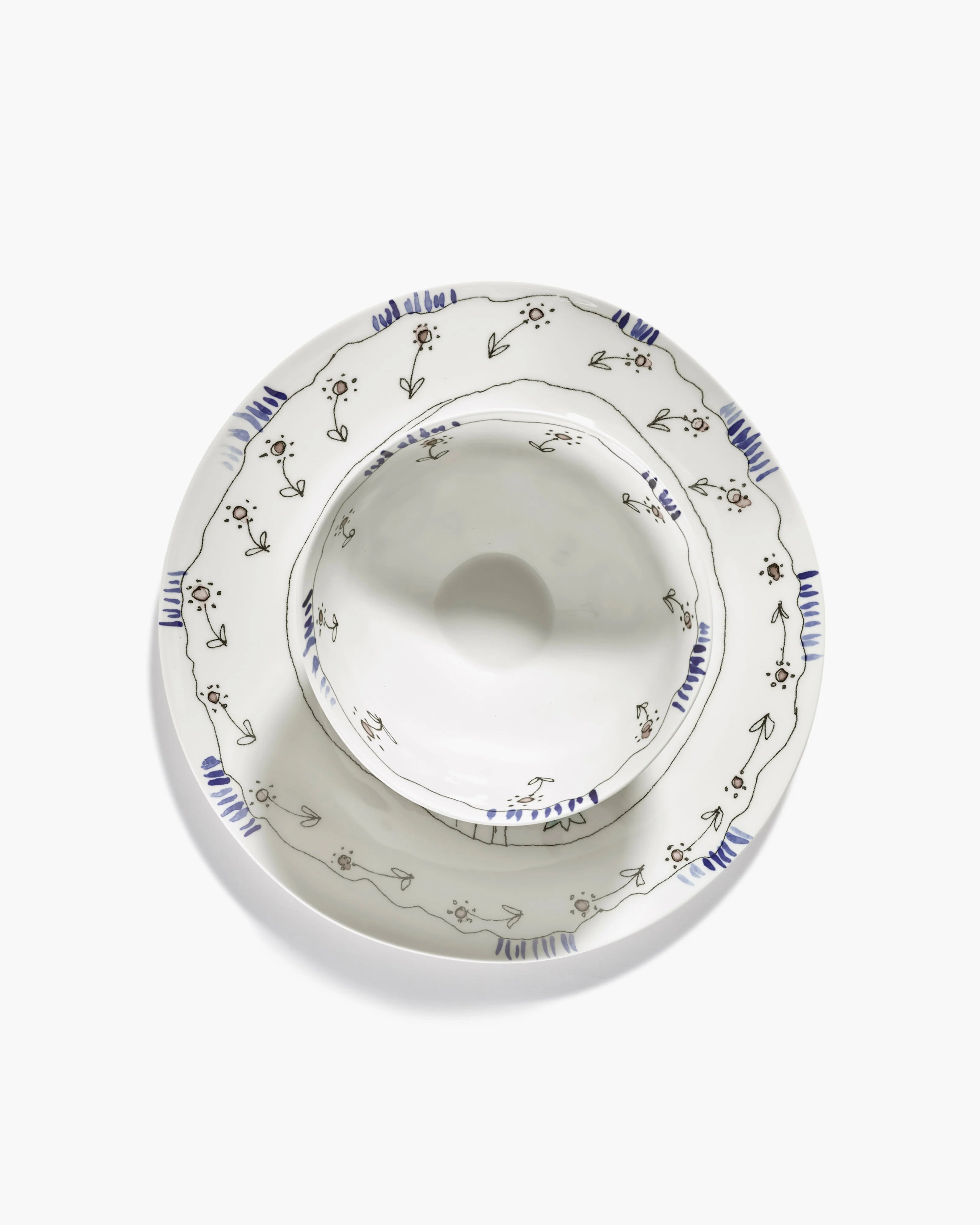 Marni Midnight Flower Bowl L Anemone milk