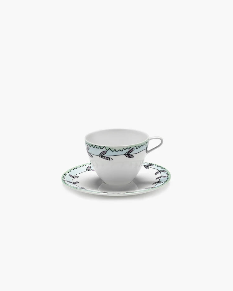 Marni Midnight Flower Coffee cup high with saucer Blossom milk