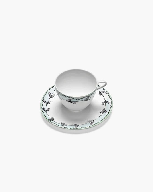 Marni Midnight Flower Coffee cup high with saucer Blossom milk