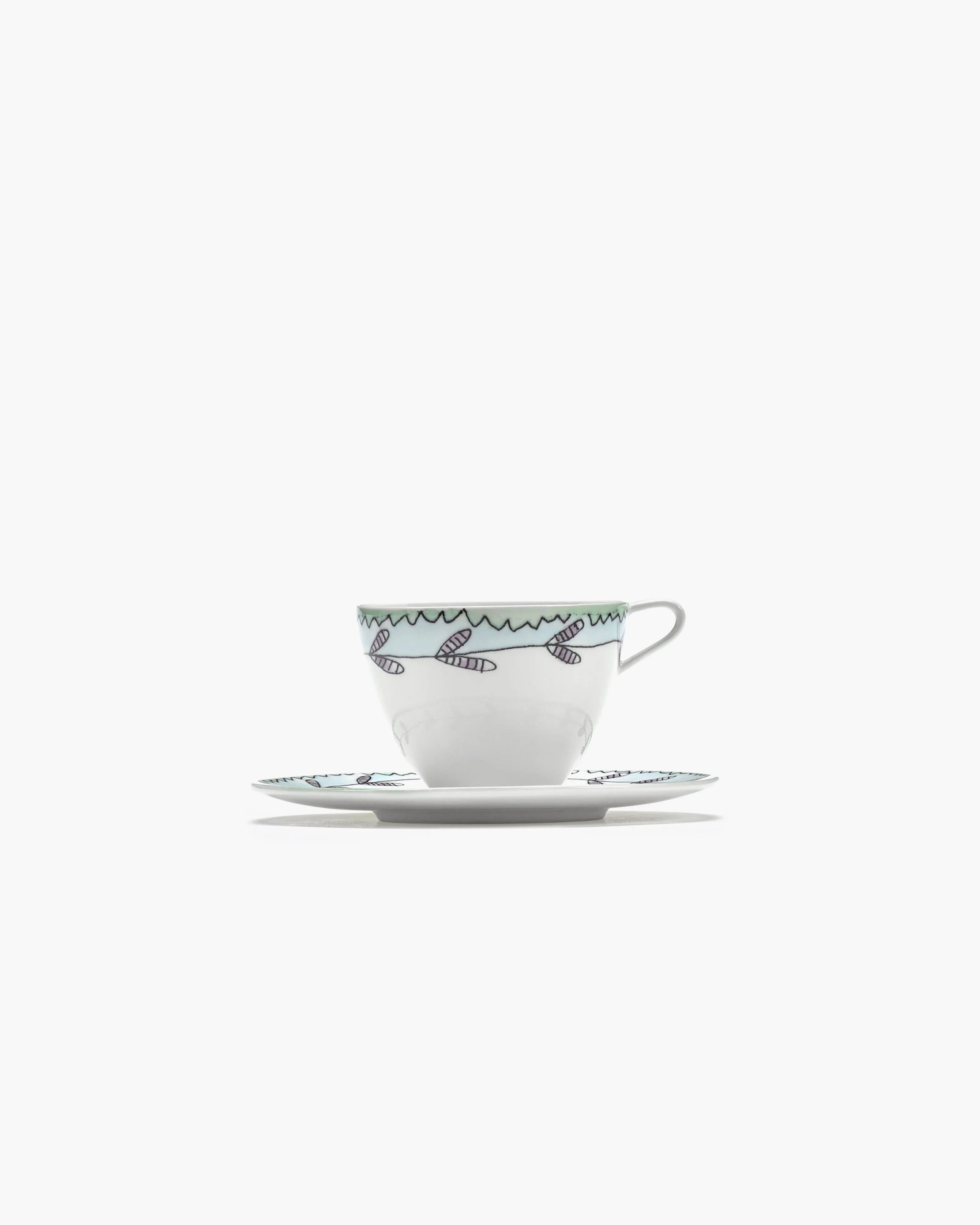 Marni Midnight Flower Coffee cup high with saucer Blossom milk