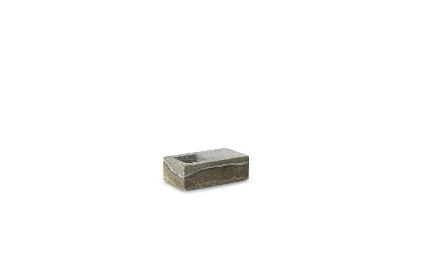 Even Candle Holder Silver Travertine