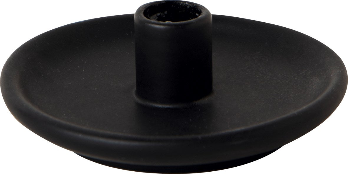 Slim danish candle holder black