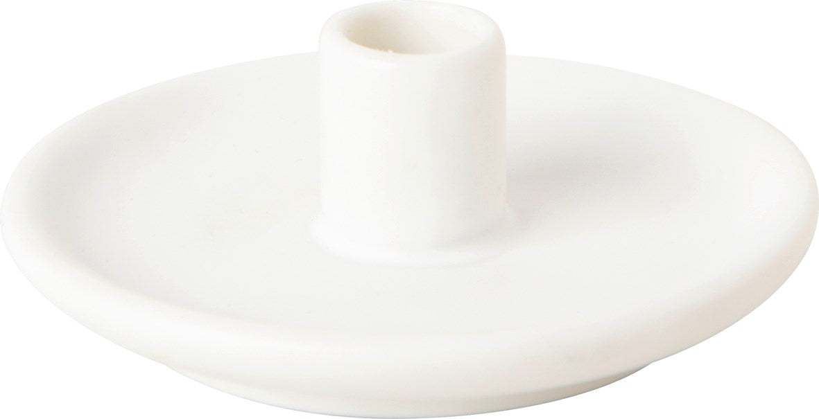 Slim danish candle holder white