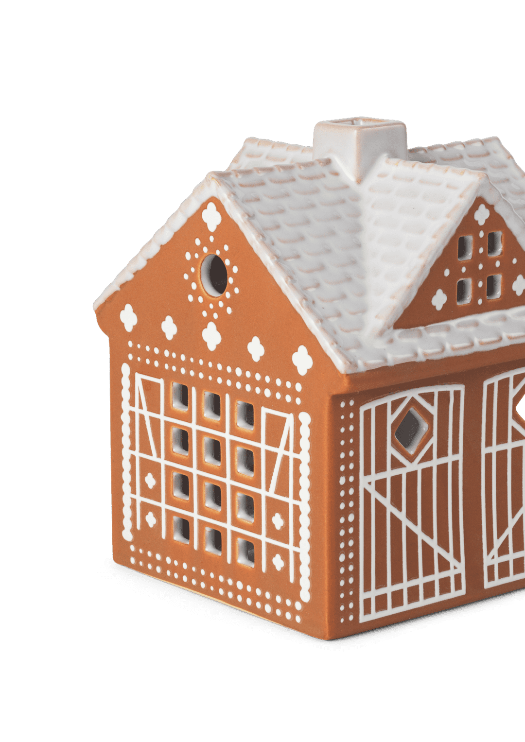 Gingerbread Lighthouse Christmas Stall H 11.5cm / 4.5" Brown