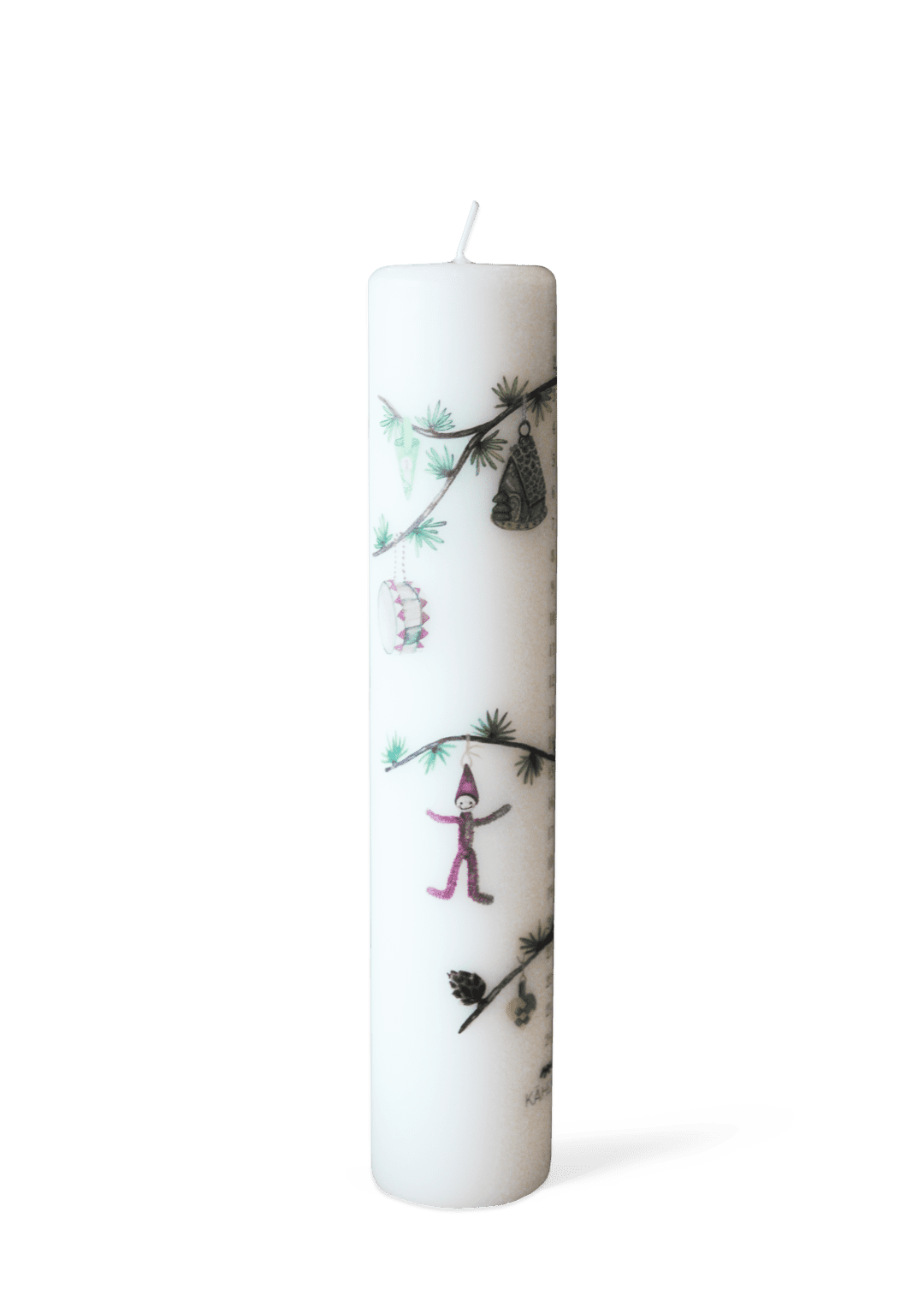 Hammershoi Christmas Advent Candle 2024 Dia 2" White W. Deco