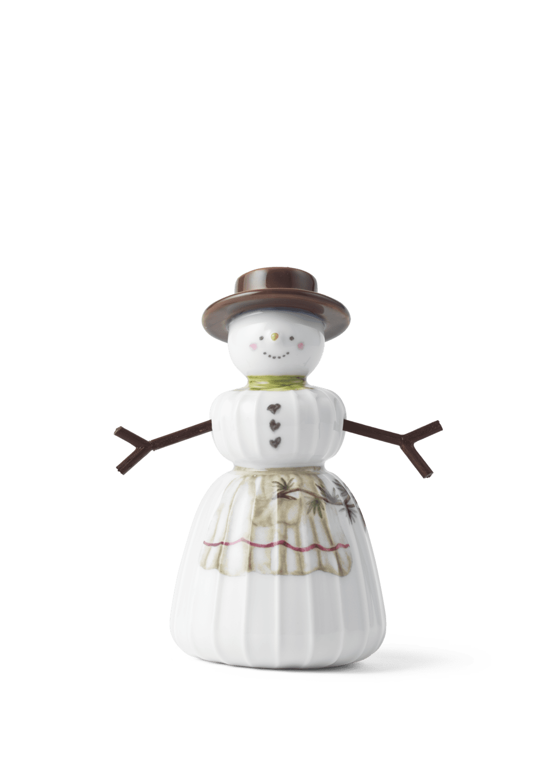 Hammershoi Christmas Snowwoman H 4.3" White W. Deco