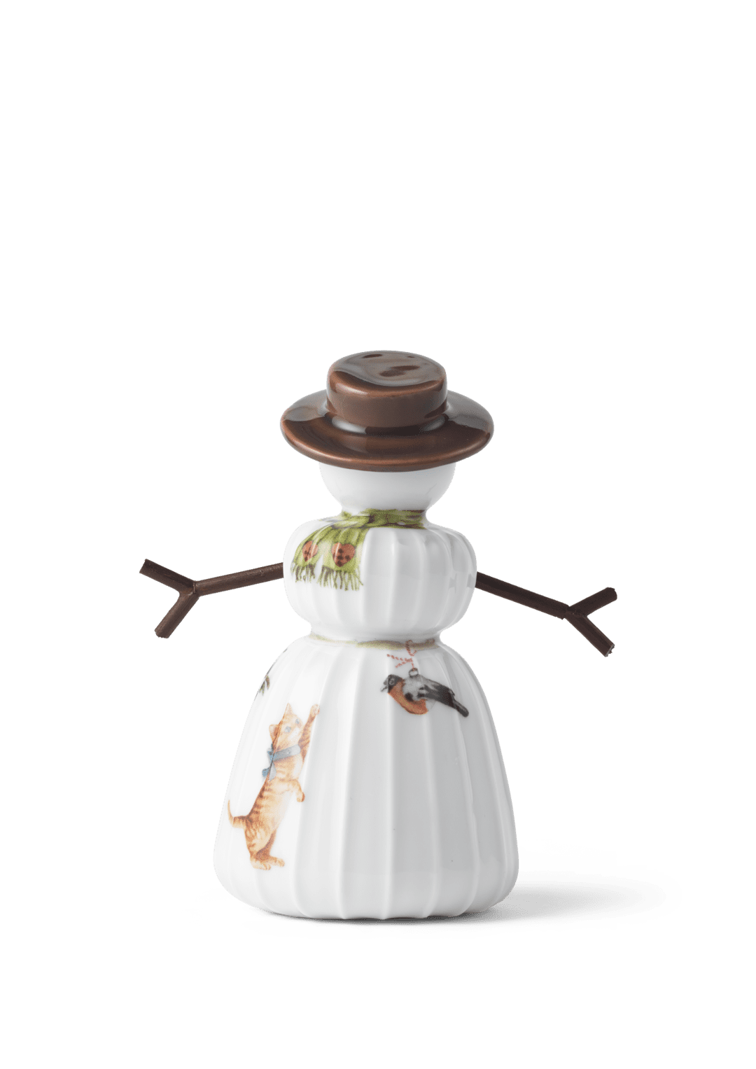 Hammershoi Christmas Snowwoman H 4.3" White W. Deco