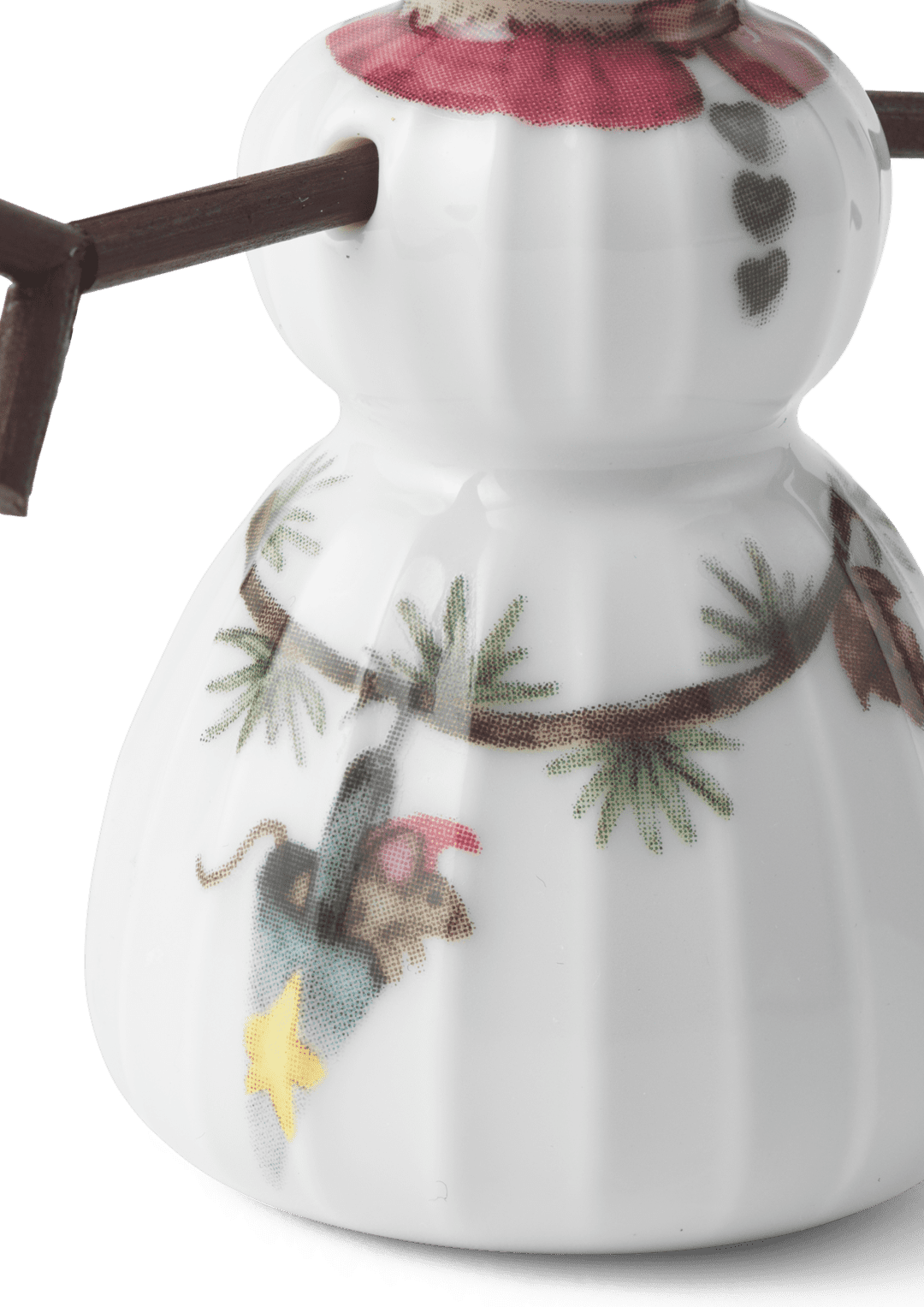 Hammershoi Christmas Snowgirl H 3.1" White W. Deco