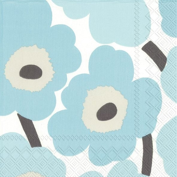 Marimekko paper napkins - Lunch size UNIKKO turquoise