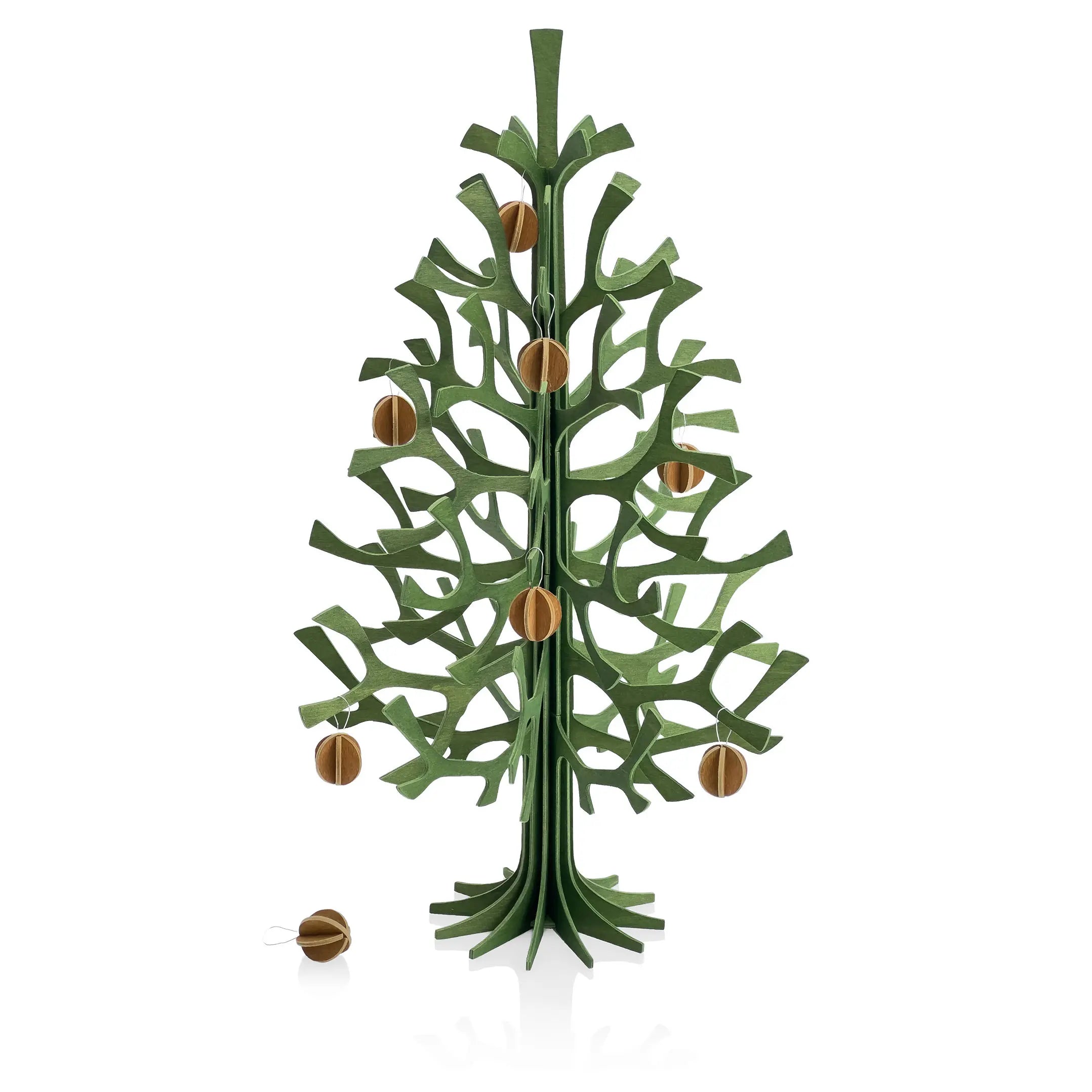 Lovi Spruce Tree 30 cm natural wood with 8 bright red