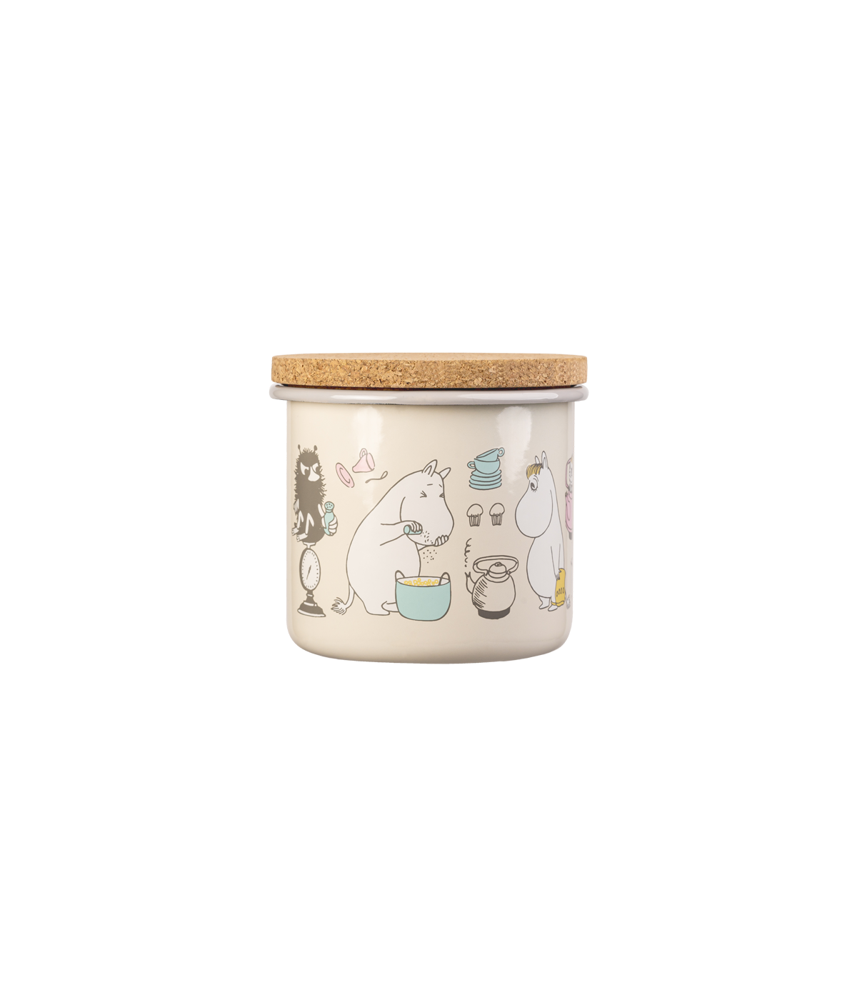 Enamel jar with lid 1,3 L Bon Appétit