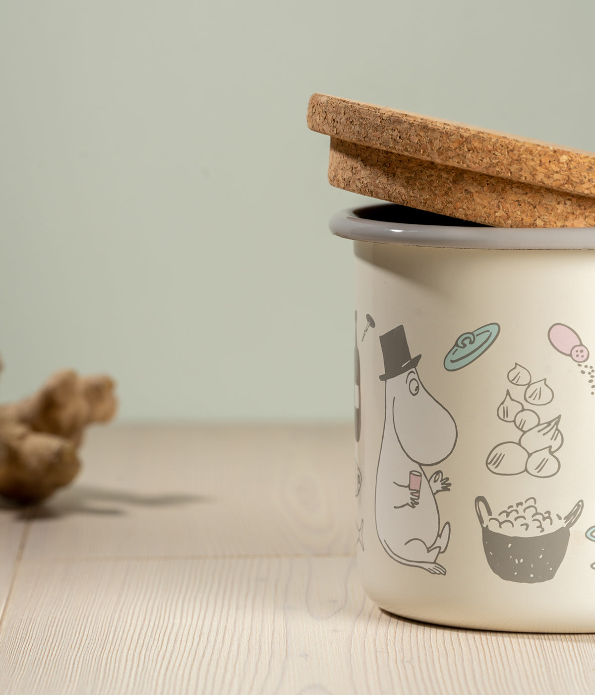 Enamel jar with lid 1,3 L Bon Appétit