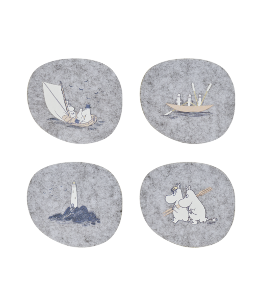 Moomin Sailors coaster grey 4pcs