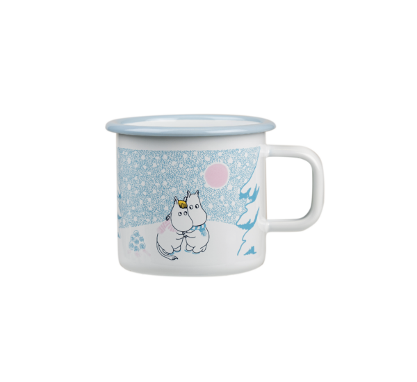 Moomin enamel mug Let it snow 3,7dl