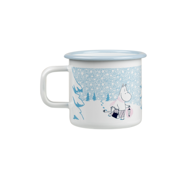 Moomin enamel mug Let it snow 3,7dl