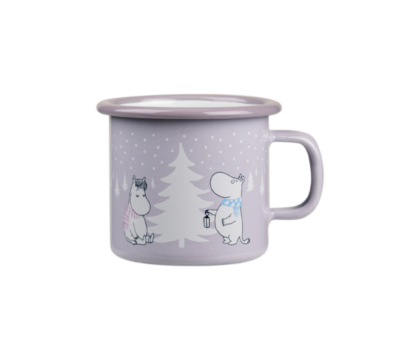 Moomin enamel mug Snowfall 2,5dl