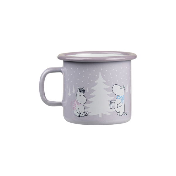 Moomin enamel mug Snowfall 2,5dl