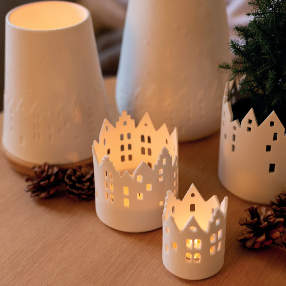 City Light Cityscape Candle Holder Courtyard - 2.2" Diam