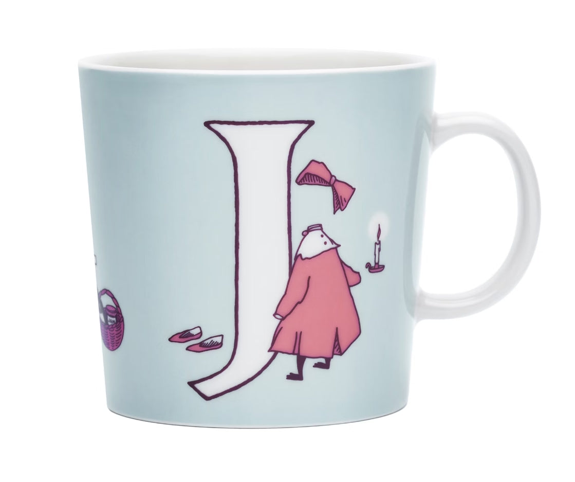 Moomin mug LARGE 400ml ABC Letter J