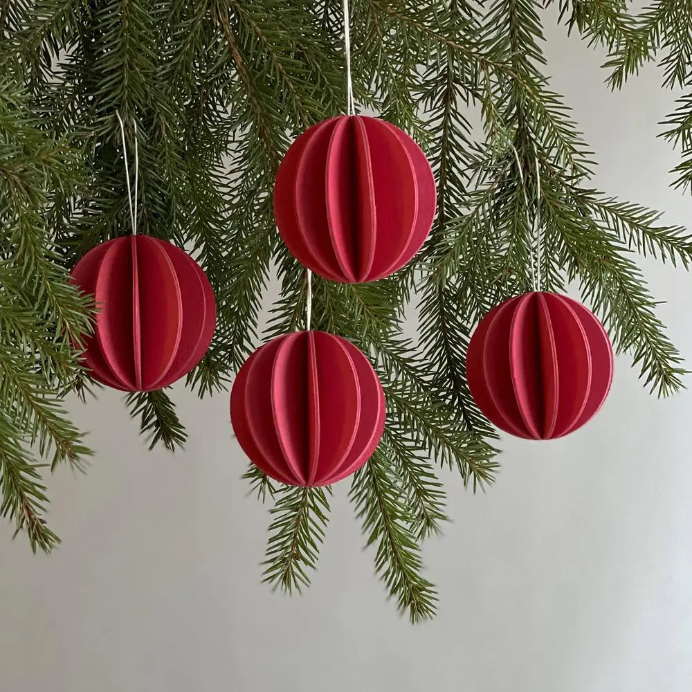 The Original Lovi Baubles 6cm bright red