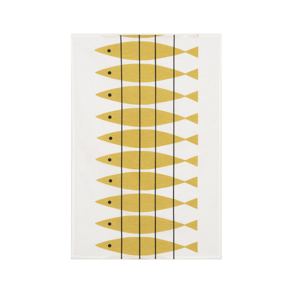 Sill, tea towel, ochre