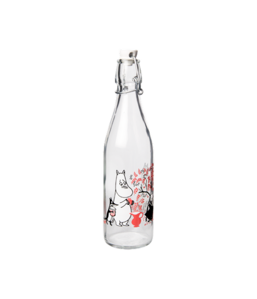 Moomin glass bottle Berries 0,5L