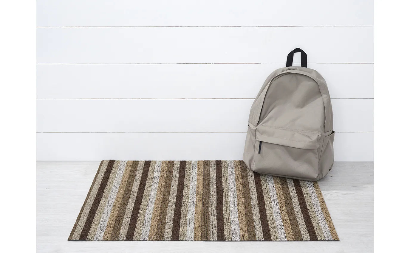 Chilewich  Shag Mat Even Stripe Mocha