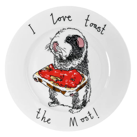 Side Plate 'I Love Toast The Most!' Guinea Pig