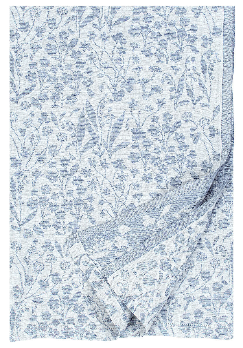 NIITTY tablecloth/blanket 150x260cm 5/white-rainy blue